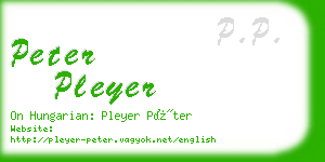 peter pleyer business card